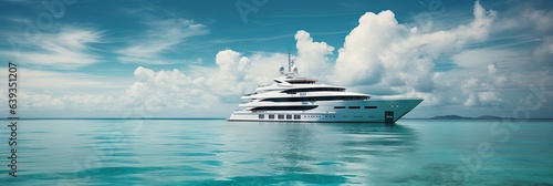 luxury yacht on the ocean © Brian