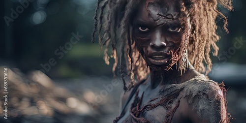 black zombie woman