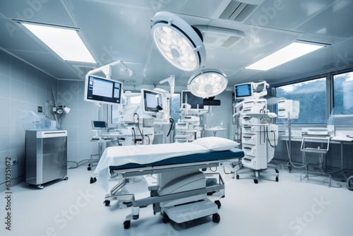 Photo of a hospital room with medical equipment and monitors