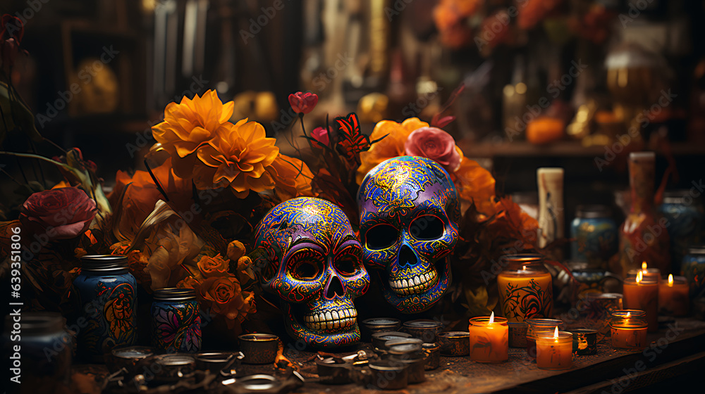 Halloween Decorations - Skulls 