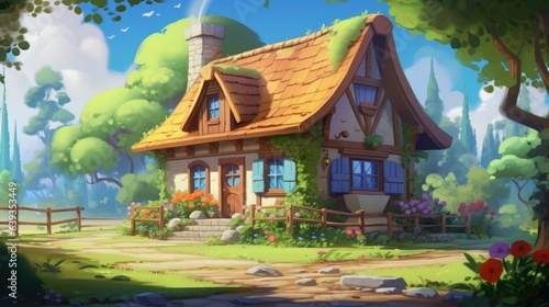 Wallpaper Mural A wooden house in the city Torontodigital.ca