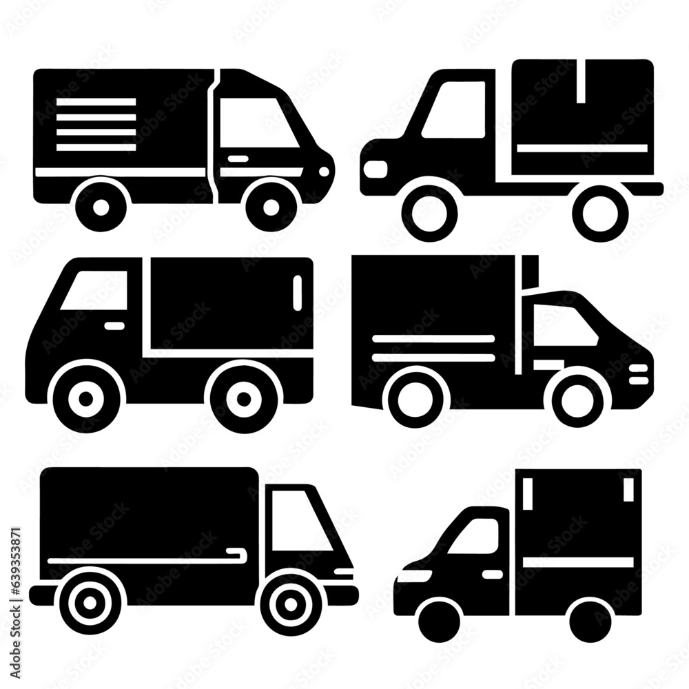Delivery Car Icon vector art illustration, Car Icon pack illustration Delivery Car Icon vector art illustration, Car Icon pack illustration