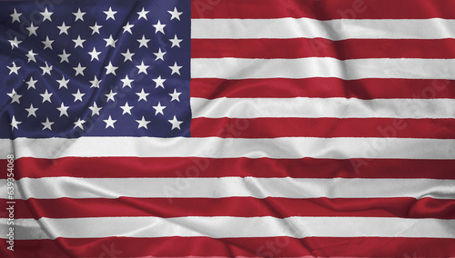 United states of america flag satin texture photo