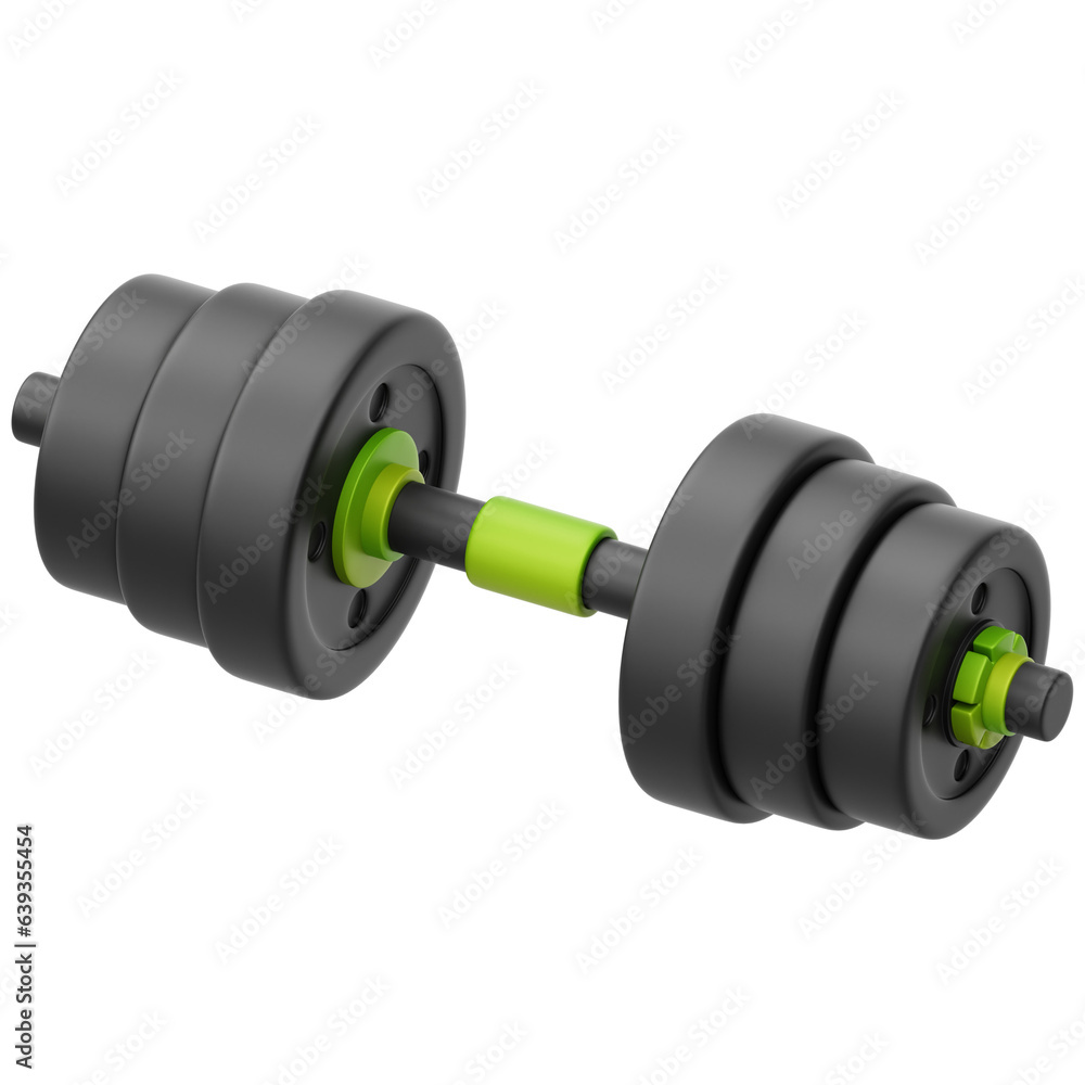 Barbell 3D icon Isolate Transparent Background, 3D Rendering illustration Barbell 3D icon Isolate Transparent Background, 3D Rendering illustration