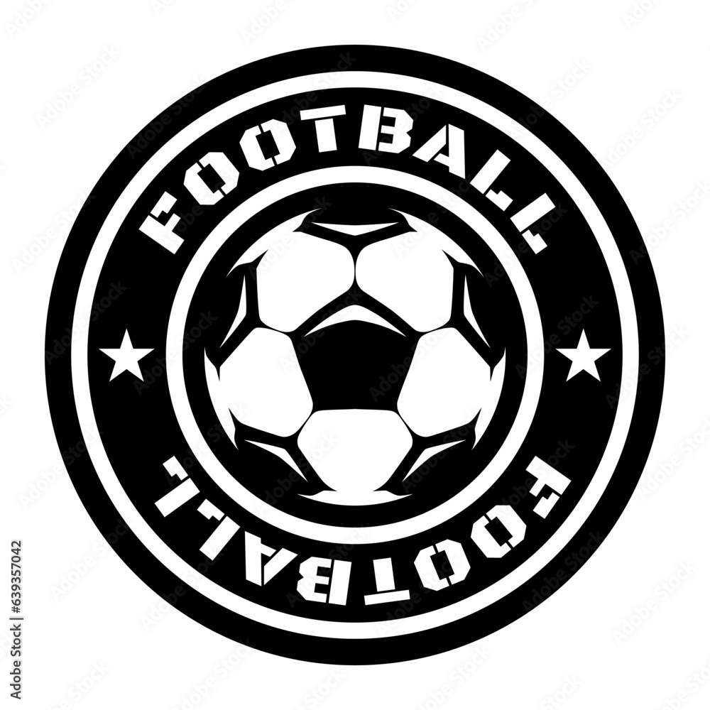 Soccer ball, football logo. Sport games. Sporting equipment. Emblem, badge. Soccer ball, football logo. Sport games. Sporting equipment. Emblem, badge.