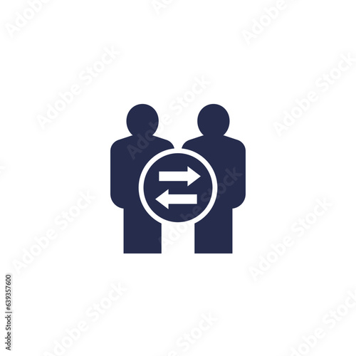 interpersonal relationship icon with people
