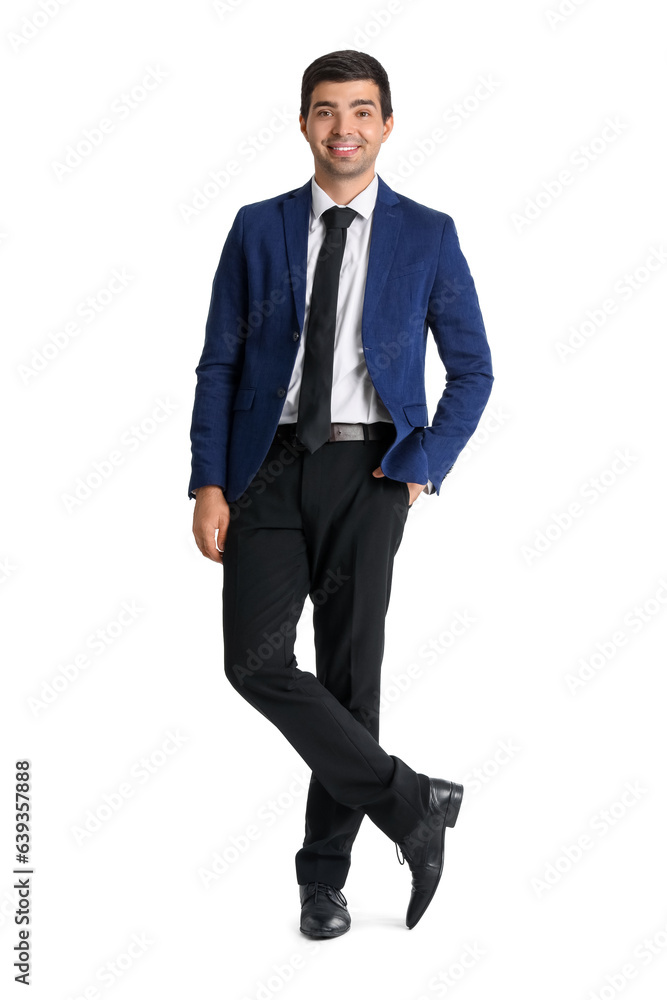Young businessman on white background Young businessman on white background
