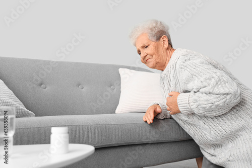 Senior woman having heart a...