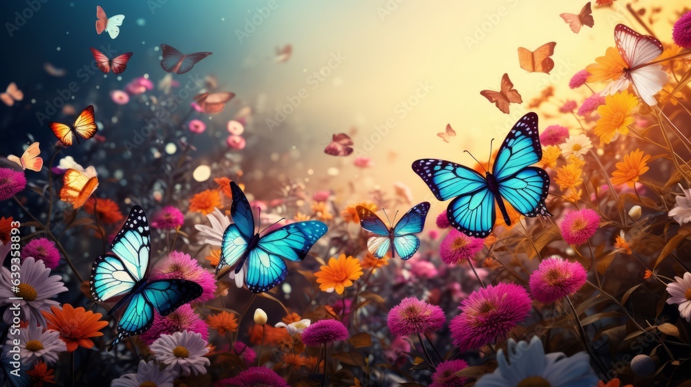 butterfly on the flower butterfly on the flower