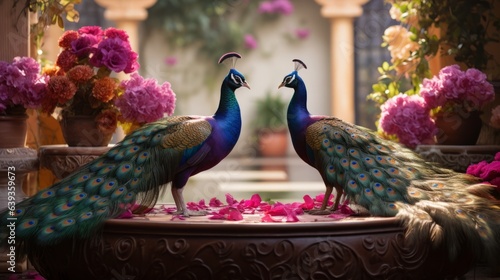 peacock in the garden