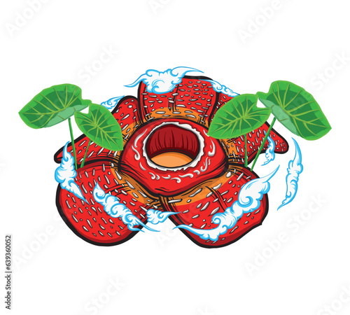 Rafflesia arnoldii flower vector design photo