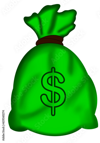Money Sack Green