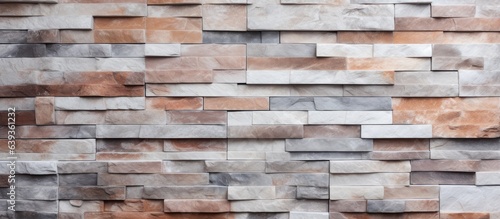 Marble brick stone tile wall texture background seen up close