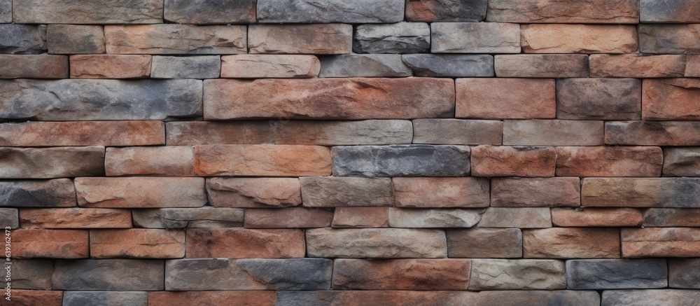 Granite stone walls with a seamless brick pattern texture as a background Granite stone walls with a seamless brick pattern texture as a background