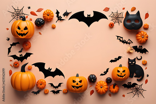 Halloween spooky party decorations background