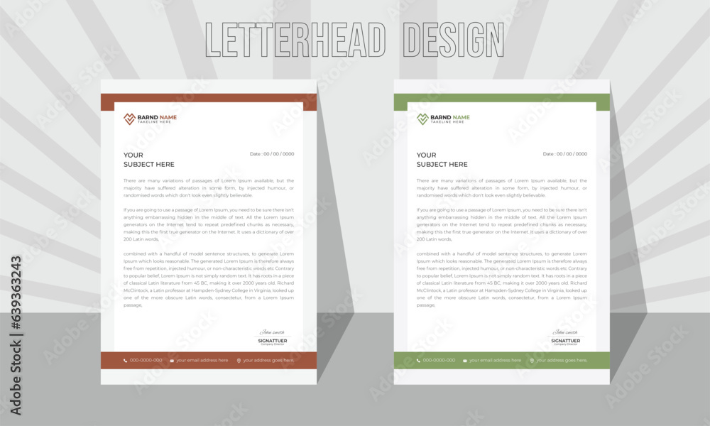 futuristic letterhead with an abstract pattern for business.