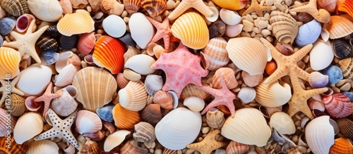 Affordable interior design themes incorporating different seashell types