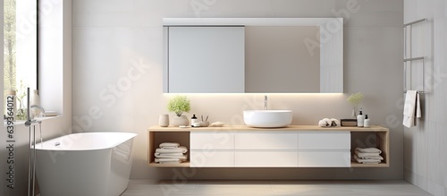 Contemporary bathroom in a new home