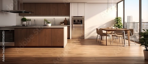 Wallpaper Mural Modern kitchen with full furnishings Torontodigital.ca