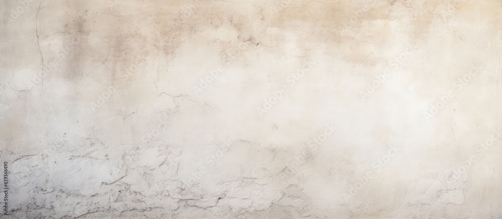 Pale colored solid floor with a rough texture sepia grunge crack on a beige empty wall with a brushed print of sand brick in a home with a dirty appearance