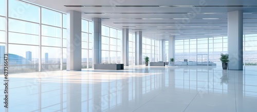 Bright spacious hall in the business district visualization