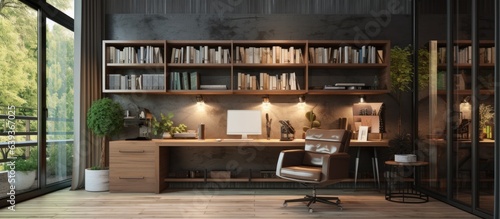 Conceptual an interior home office © HN Works
