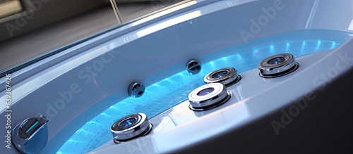 Bathroom buttons for hydro bathtub control © HN Works