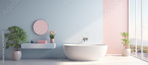 Modern bathroom decor with a gentle touch for advertising