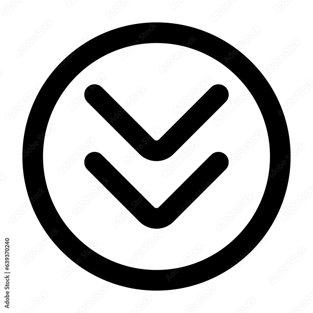 Double Down Arrow Icon - Modern, Versatile, and High-Quality Arrow-Double-Down Symbol for Websites, Apps, Infographics, and Business Presentations Double Down Arrow Icon - Modern, Versatile, and High-Quality Arrow-Double-Down Symbol for Websites, Apps, Infographics, and Business Presentations