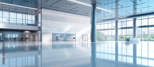 Bright spacious hall in the business district visualization