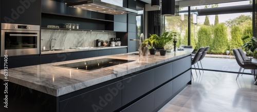 Contemporary upscale kitchen in a fresh home