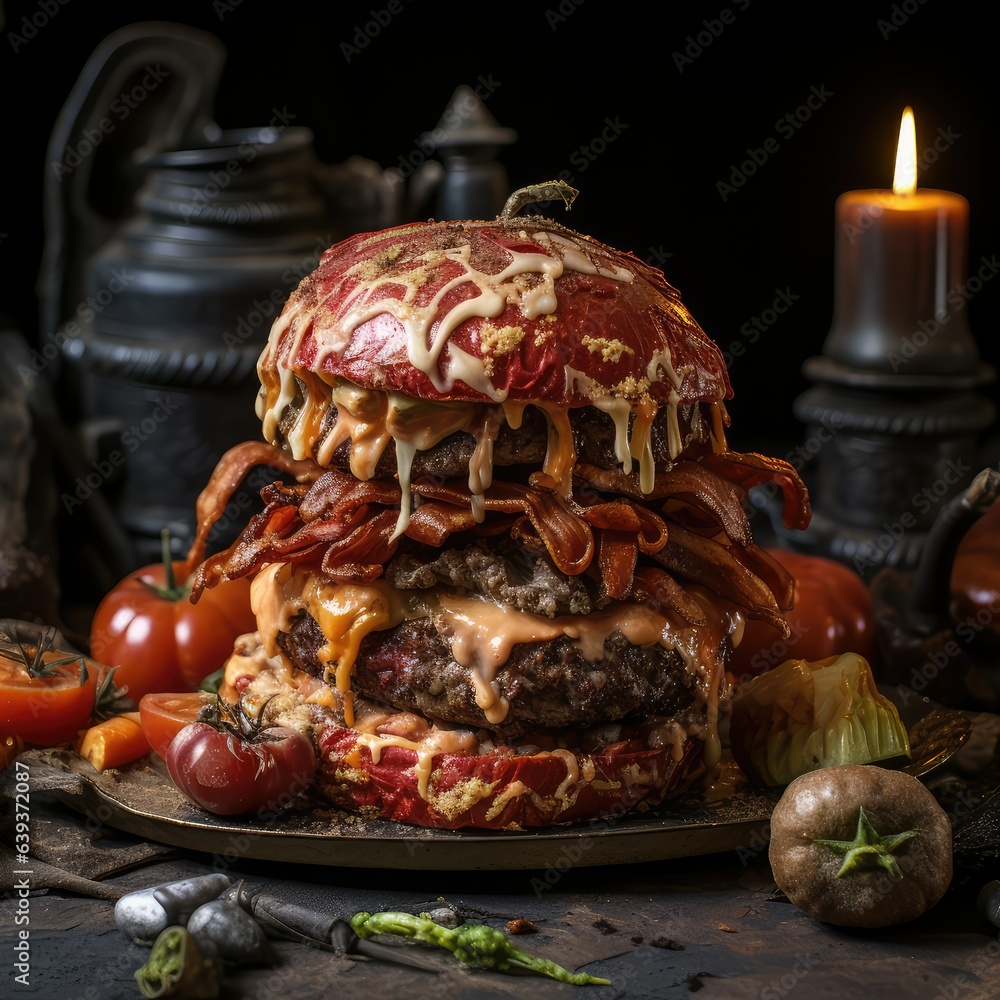 Halloween hamburger