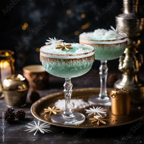 Delicious snowy winter cocktail