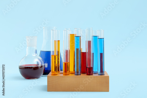 Flasks and test tubes with ...