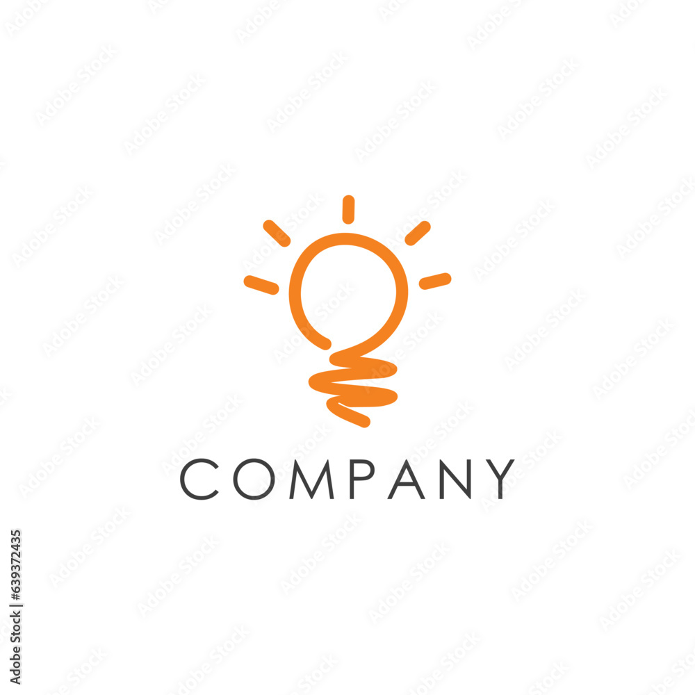 Bulb abstract line work energy power technology creative studio business logo design editable Bulb abstract line work energy power technology creative studio business logo design editable