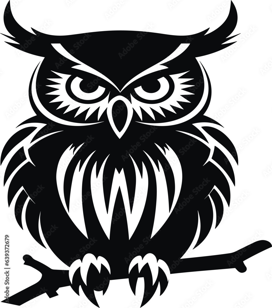 Halloween horror owl design wallpaper