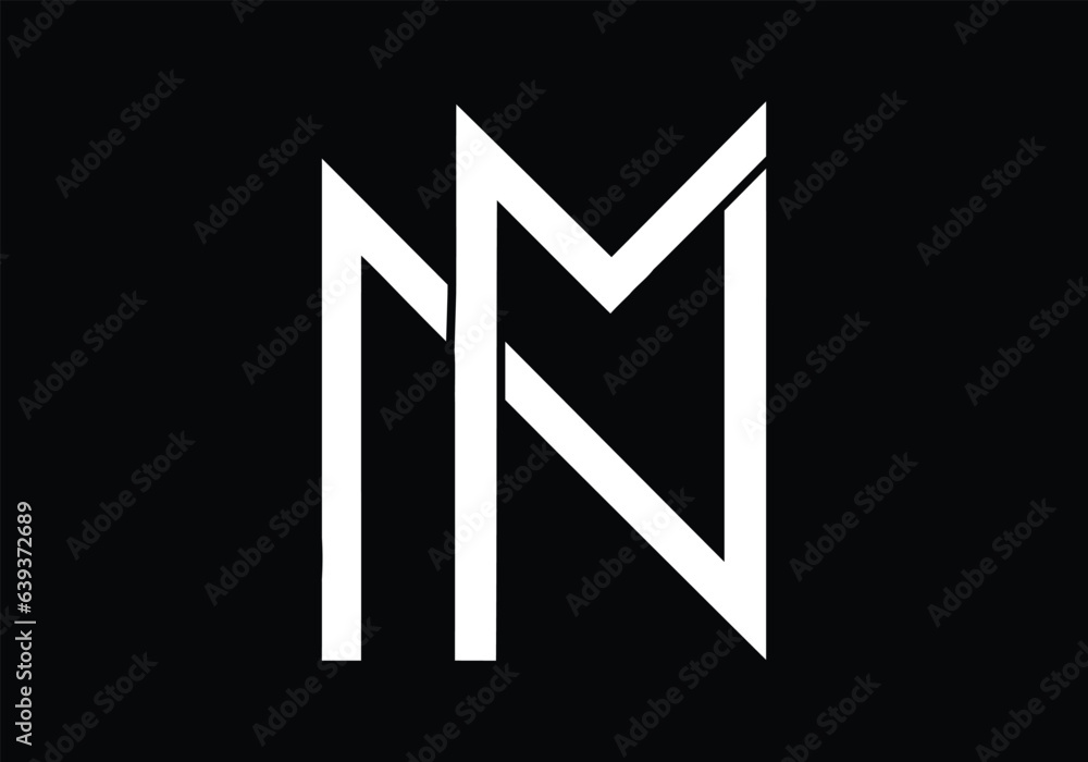 Initial monogram letter NM logo Design vector Template. NM Letter Logo Design. Initial monogram letter NM logo Design vector Template. NM Letter Logo Design.
