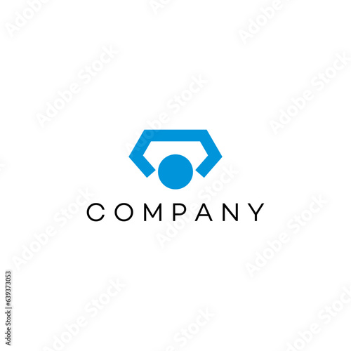 Diamond jeweler innovative fashion industrial logo design editable vector