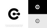 Initials C logo design. Initial Letter Logo. Innovative high tech logo template.	
