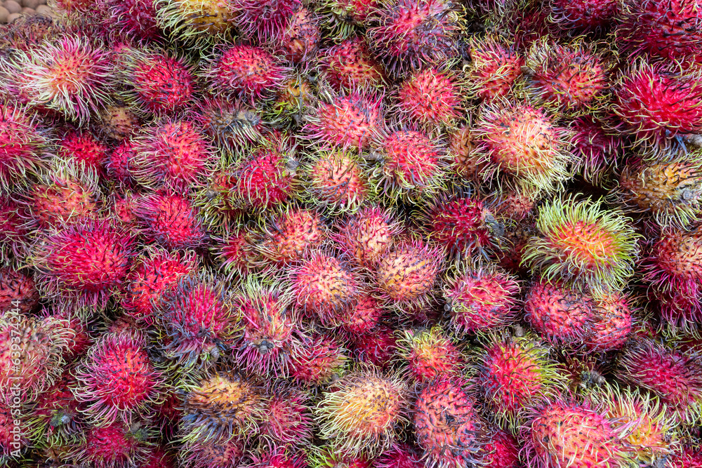 A Pile of Rambutan for Sale A Pile of Rambutan for Sale