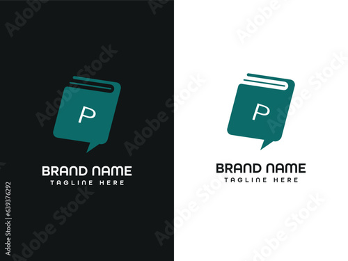 book letter icon logo design