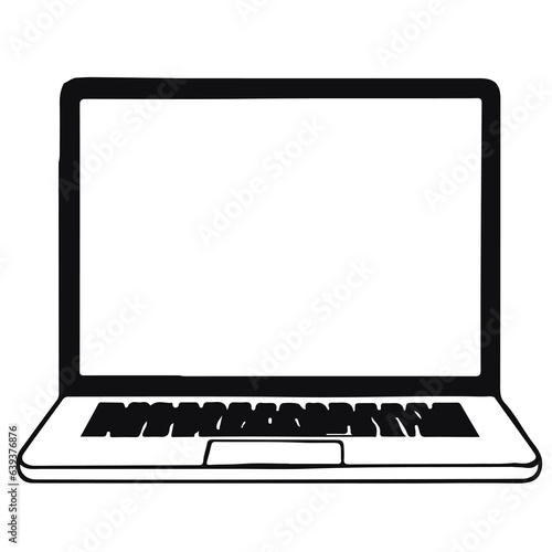 laptop isolated on white background