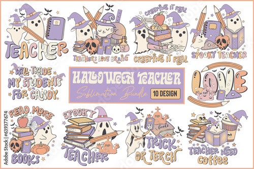 Halloween Teacher PNG Sublimation