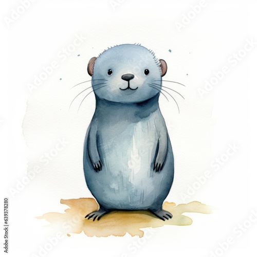 Minimalistic Drawings of a Simple Arctic Shrew AI Generated