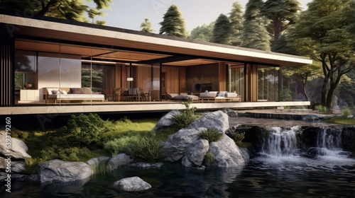 Ultra-Modern Futuristic House that Connects a Room to Nature Overlooking a Beautiful View © Pixel Alchemy