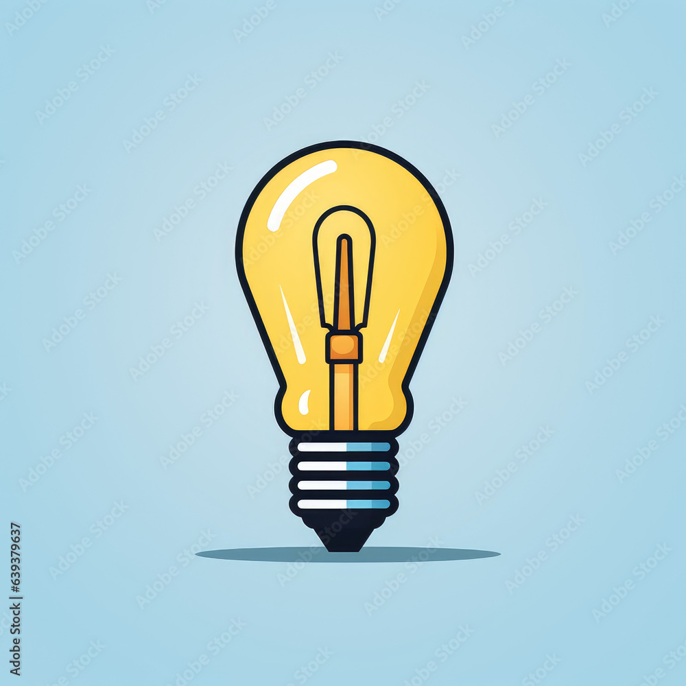 Light bulb icon vector. Flat Bulb, Creative ideas, solution symbol Light bulb icon vector. Flat Bulb, Creative ideas, solution symbol