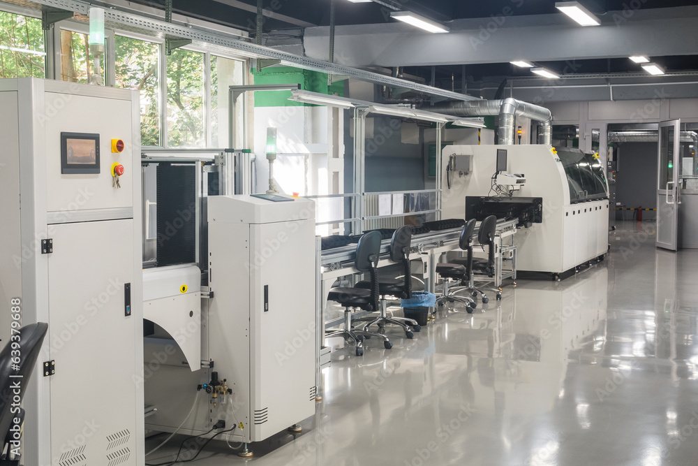 production line for printed circuit board, automatic chip mounter production line for printed circuit board, automatic chip mounter