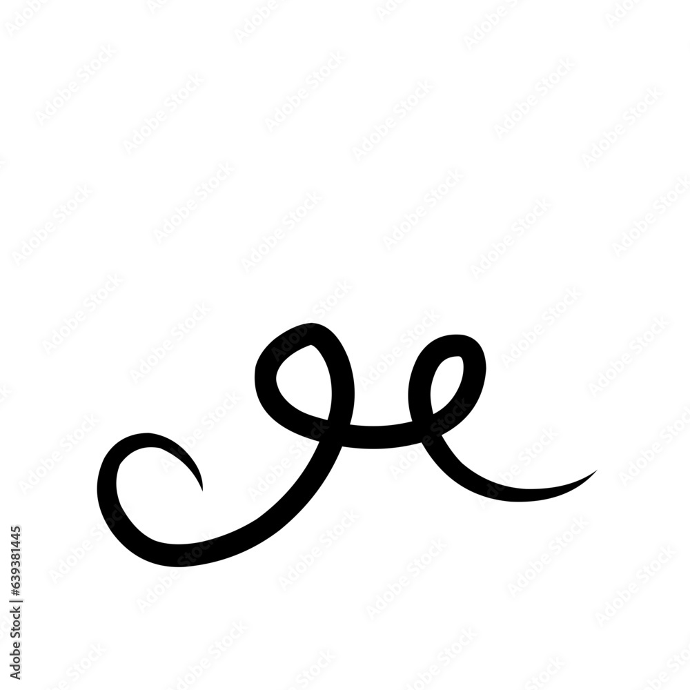 Calligraphic swirl flourish Calligraphic swirl flourish