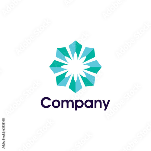 Flower logo design, nature, organic. technology, hi-tech, information technology, energy, glowing, sunshine, ways, organic, herbal, industrial