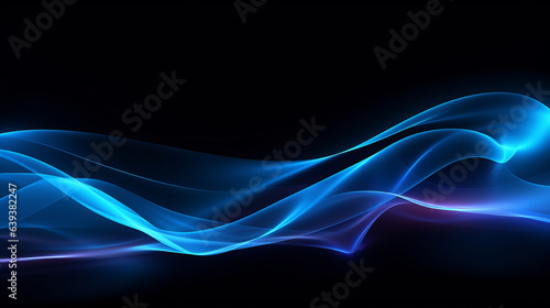 A mesmerizing blue wave of light against